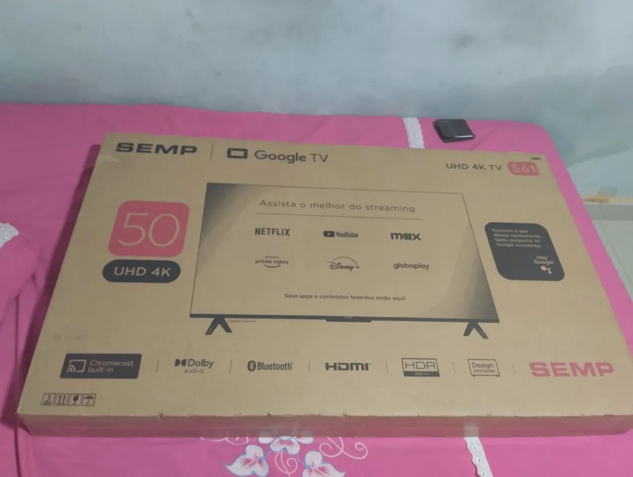 Televisão Semp 50 polegadas 4k nova na garantia de um ano ainda vendo valor 1.600