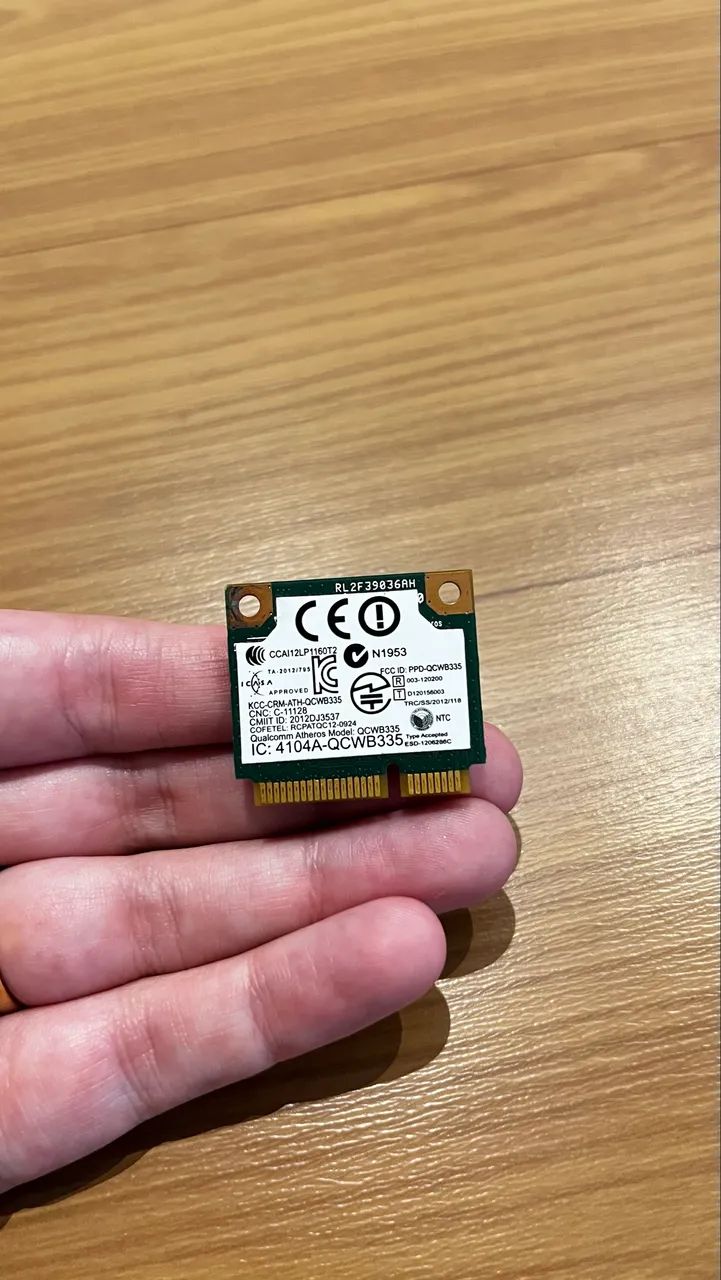 Placa Wifi + Bluetooth Dell Wireless DW1705 (Mini PCIe Half Size) - Foto 2