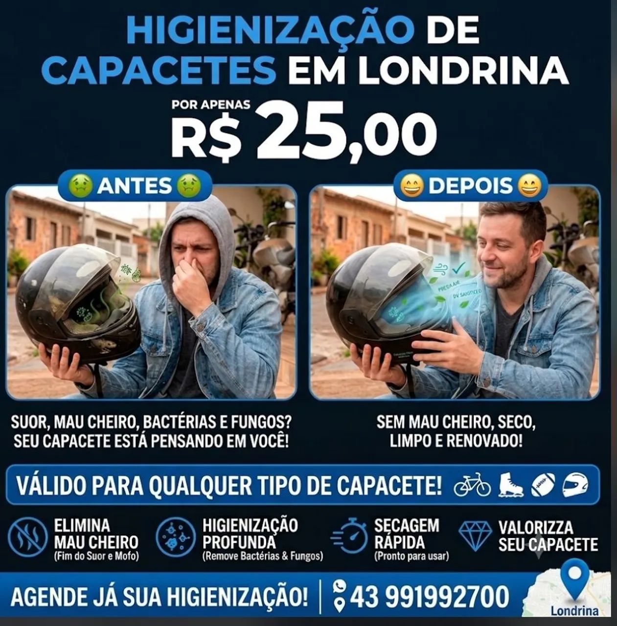 Higienização de capacete  - Foto 3