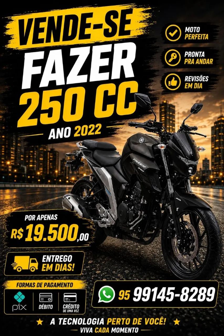 Vendo moto fazer 250 CC