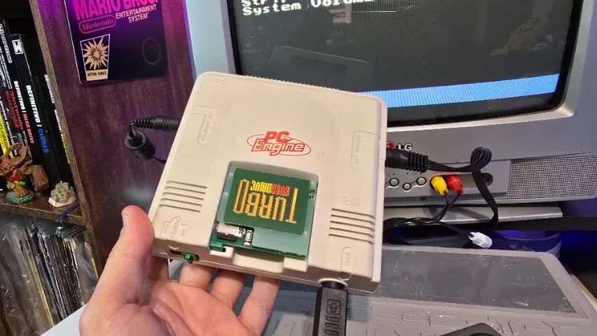 PC Engine NEC funcionando 100% + controle + Flashcart/everdrive + adaptador componente