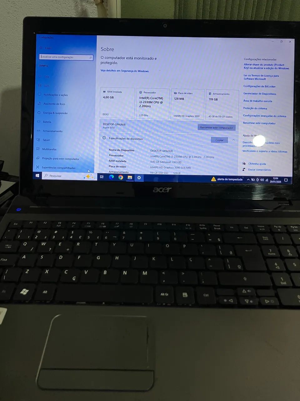 Notebook ACER 5750 TELA 15.6 - Foto 3