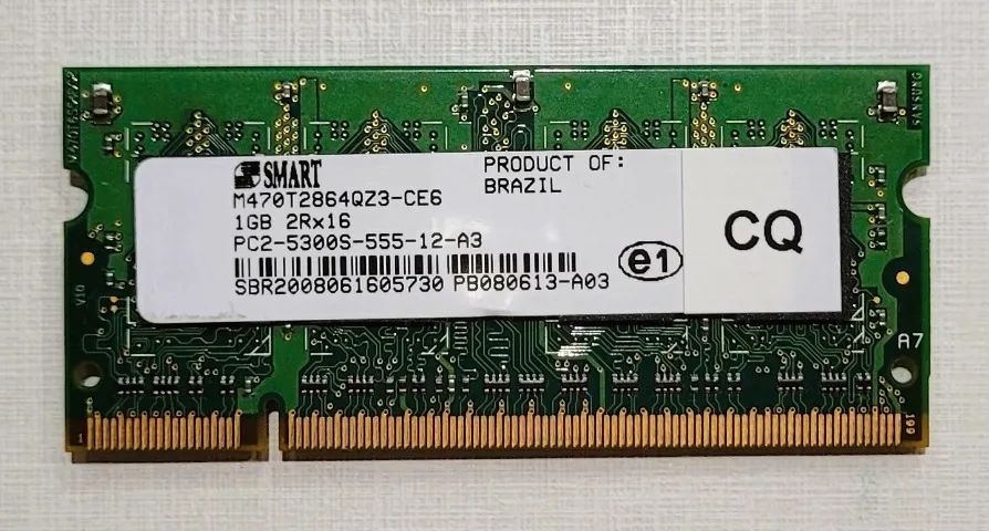 Memória RAM SO-DIMM DDR2 PC2-5300 667 MHz 1 GB - Memória RAM