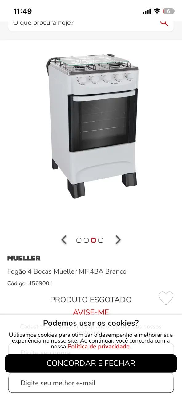 Vendo fogão