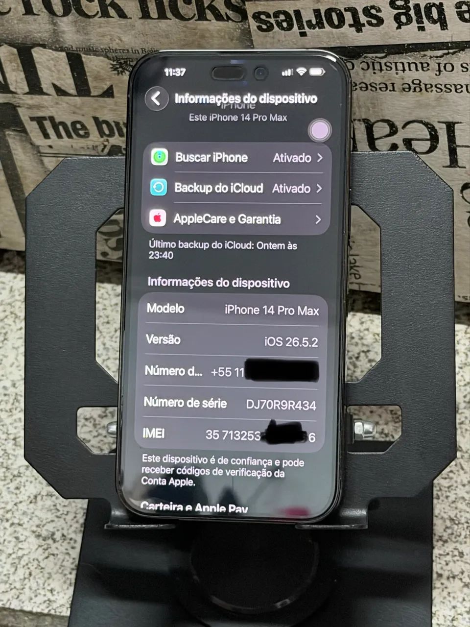 iPhone 14 Pro Max 128 GB - Preto Espacial - Original Anatel
