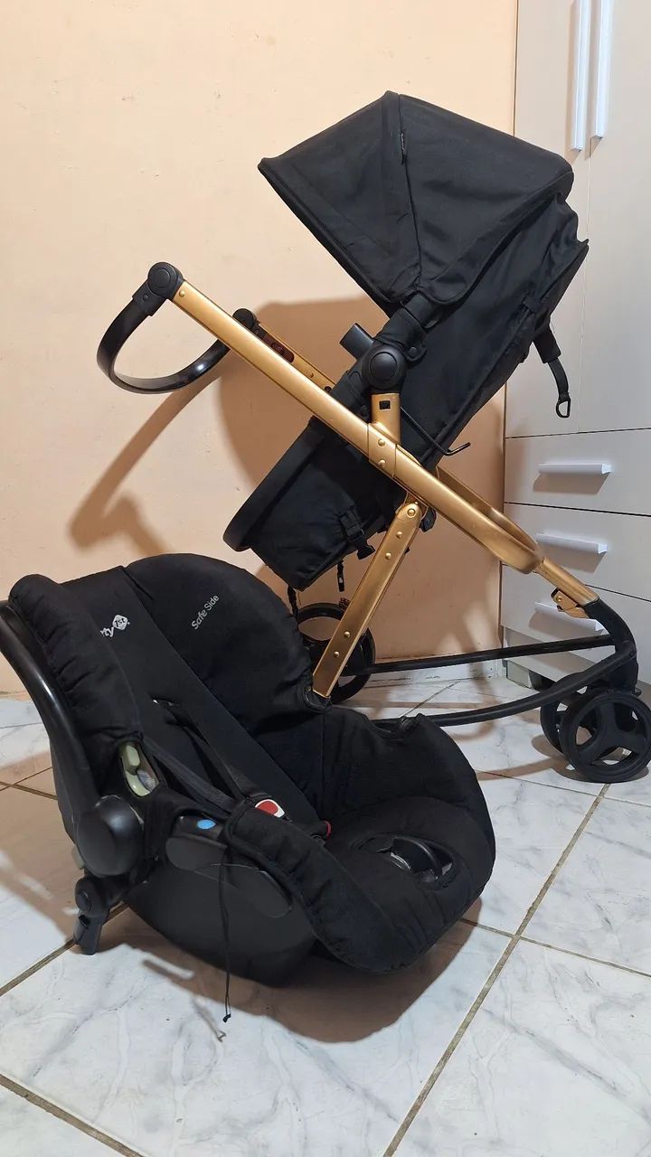 Carrinho moisés com bebê conforto  - Foto 2