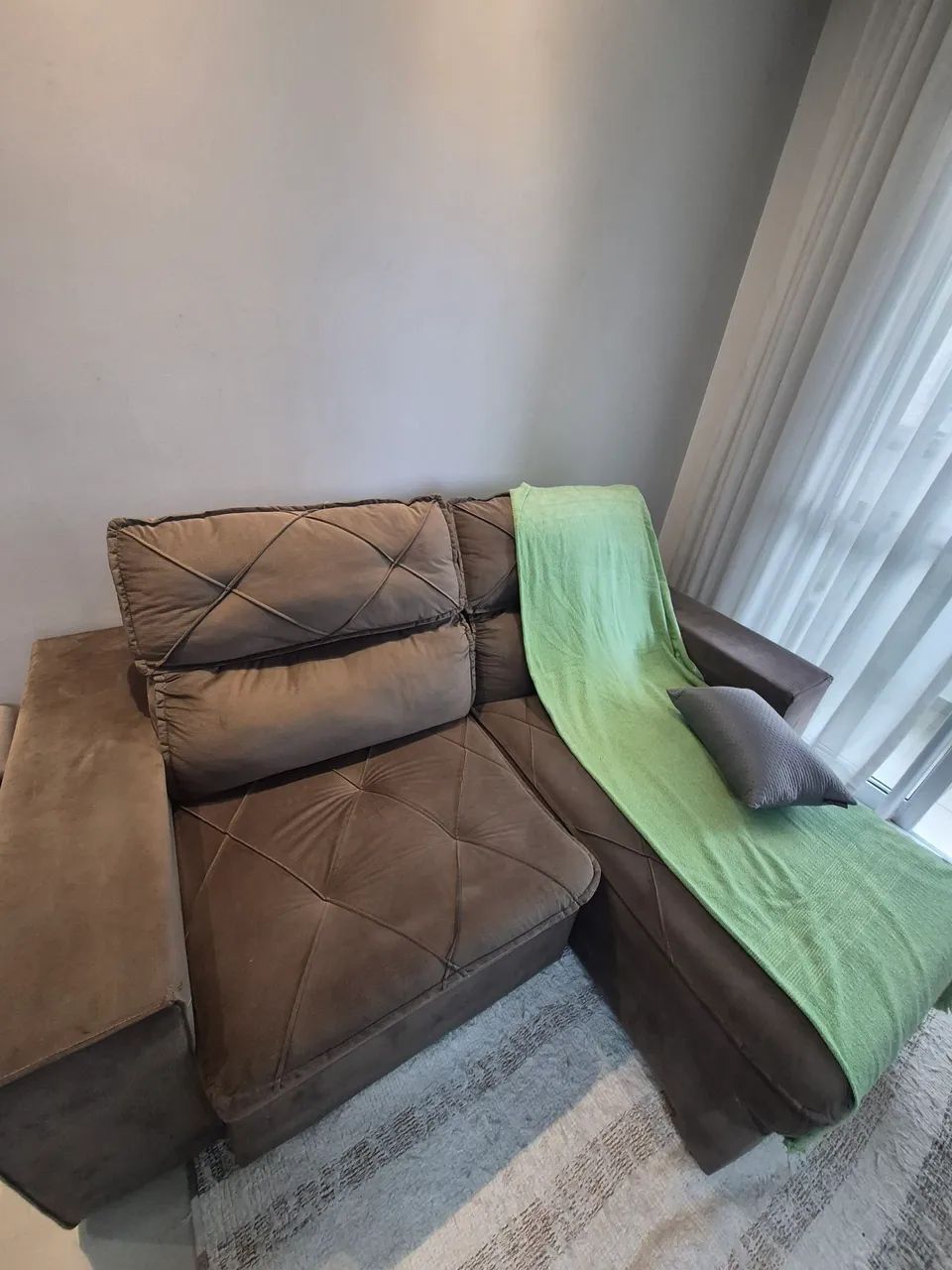 Sofá retr átil e reclináveis, 2 lugares , cinza/chumbo - Foto 2