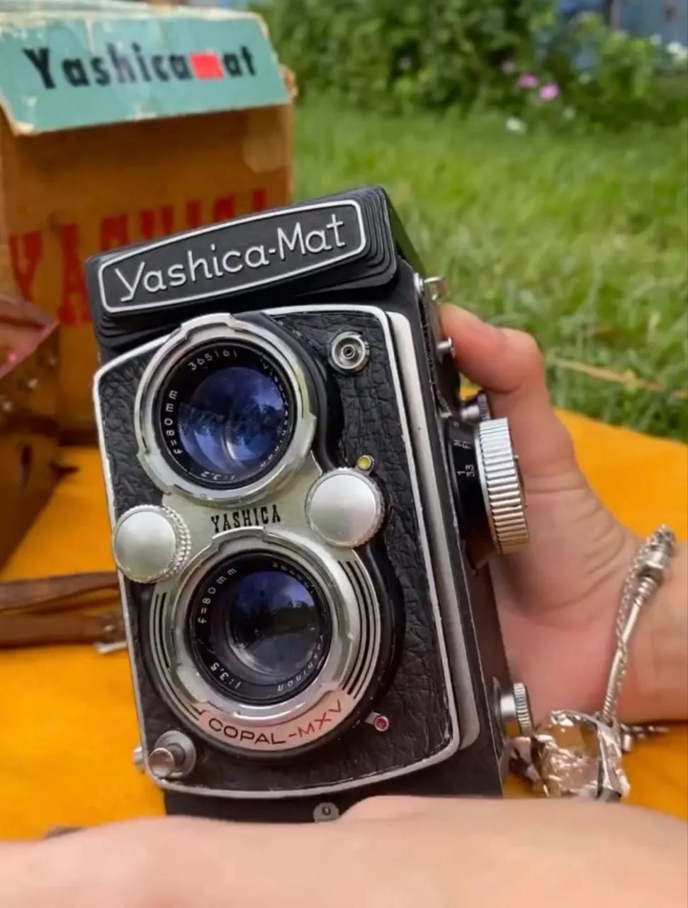  Yashica Mat funcional com caixa original - Câmera analógica (120mm)
