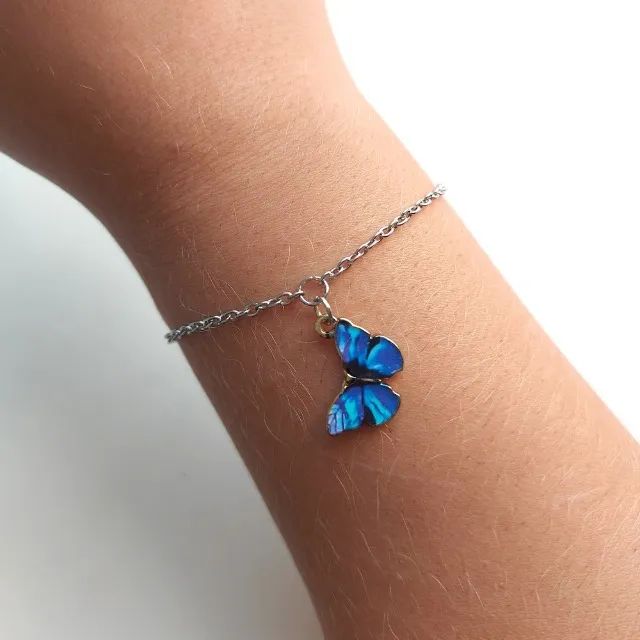 Pulseira Borboleta Azul - Foto 2