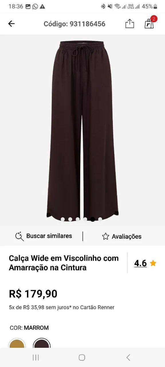 Calça de linho marrom  - Foto 2