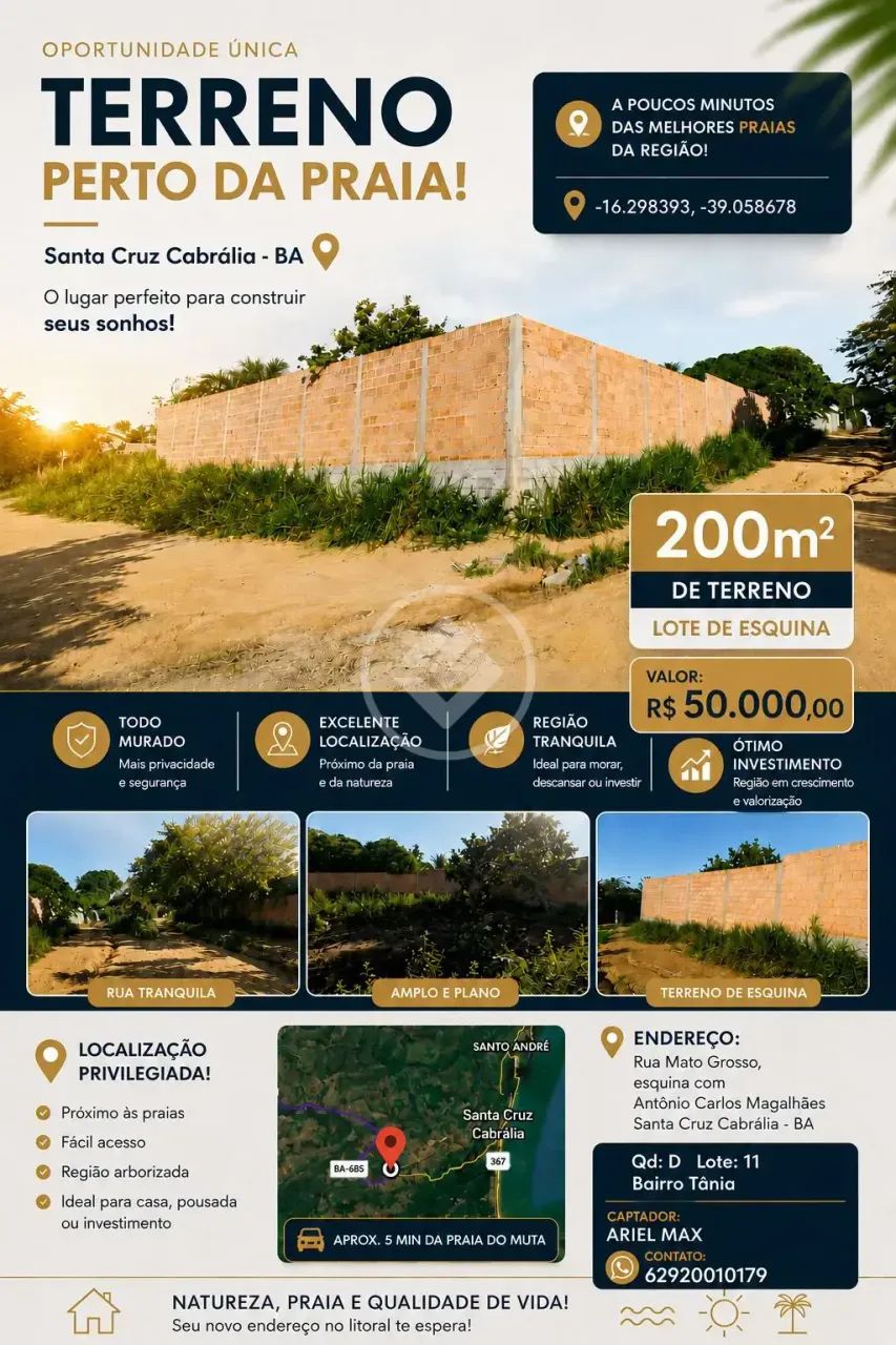Santa Cruz Cabrália - Terreno Murado codigo: 332443 - Foto 2