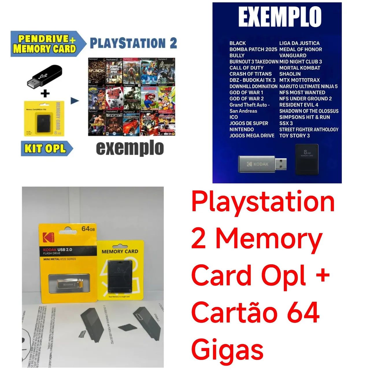 Memory Card 8 Gigas Ps2 