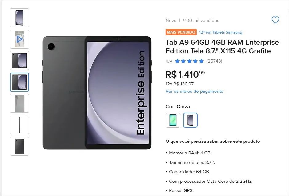 Tablet Samsung X115 - Foto 2