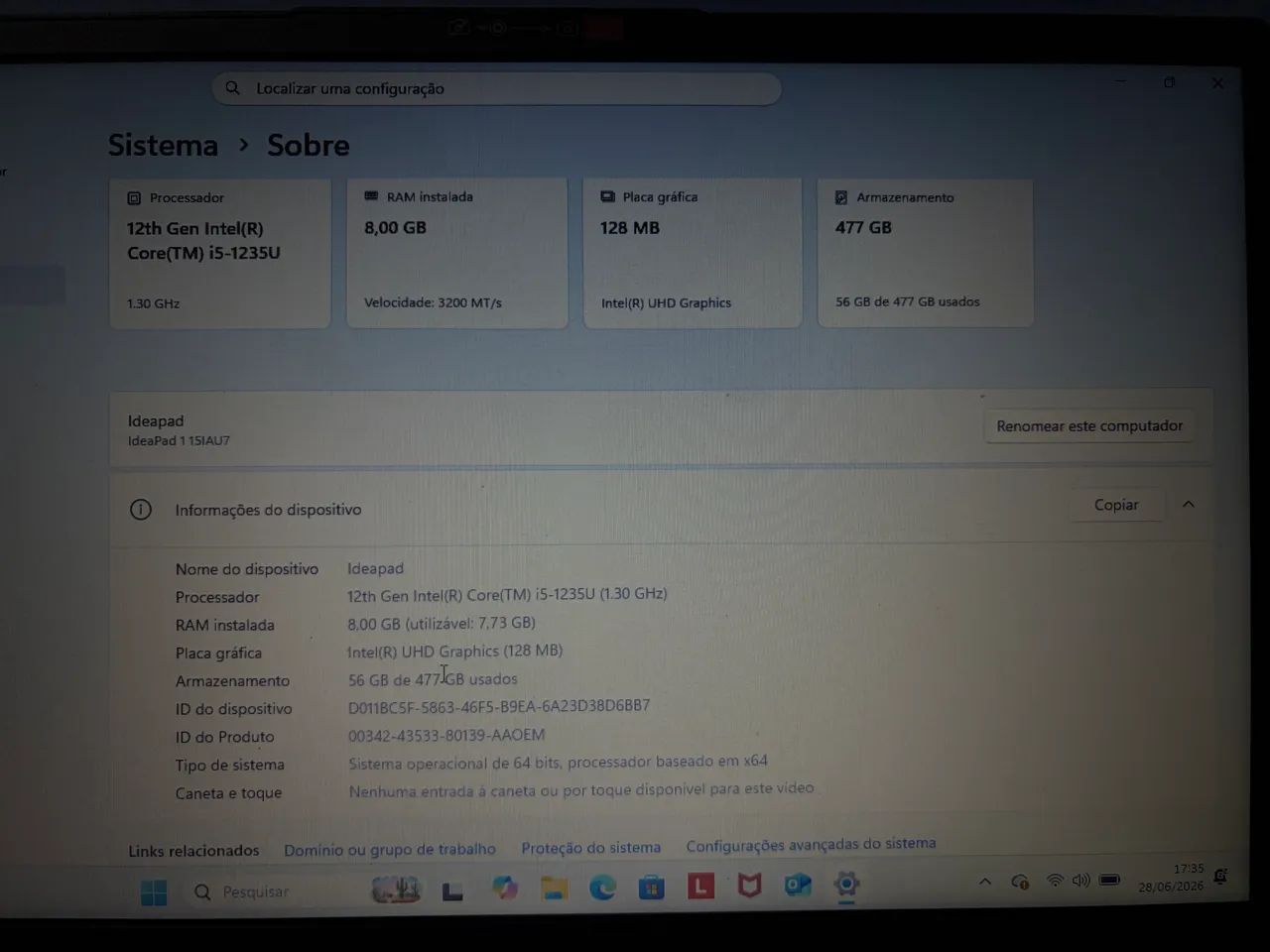 Notebook Lenovo ideapad 1 - 15iau7 - Foto 3