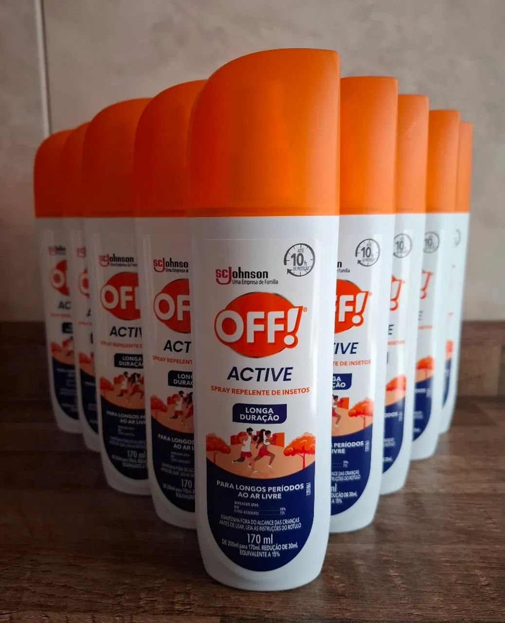 OFF! Active Repelente Longa Duração Spray lote 15 unidades