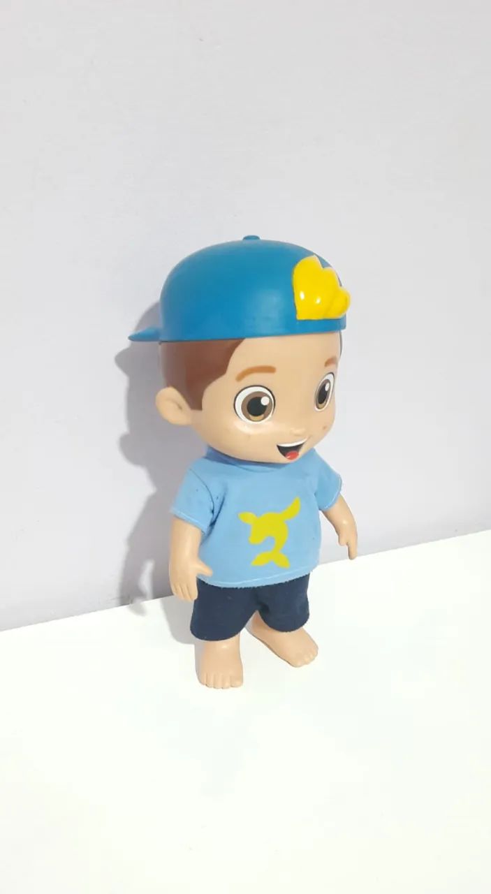 Boneco Luccas Neto Aventureiro Azul 27cm Presente Menino