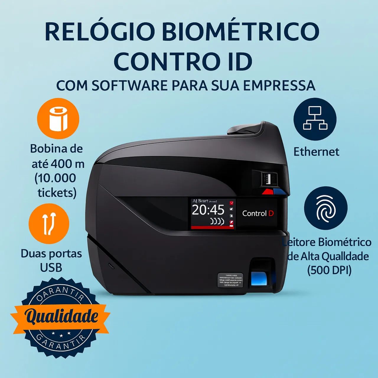 Relógio de ponto Control ID - Foto 3