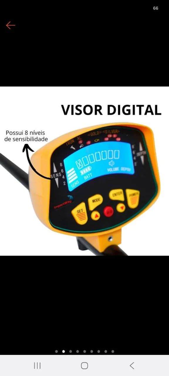 Detector de metal md 9020 novo  - Foto 3