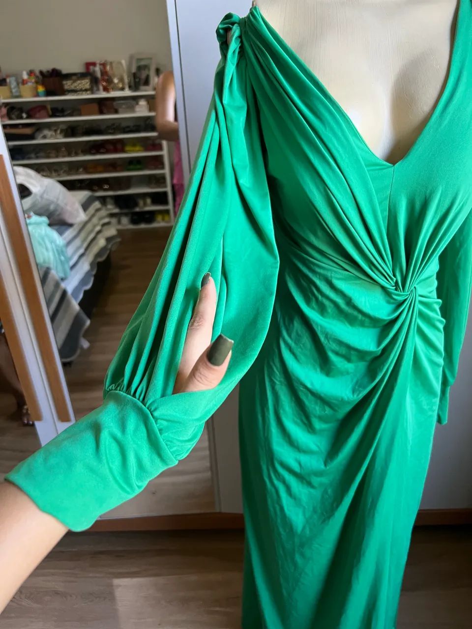Vestido verde - Bazar - Foto 4