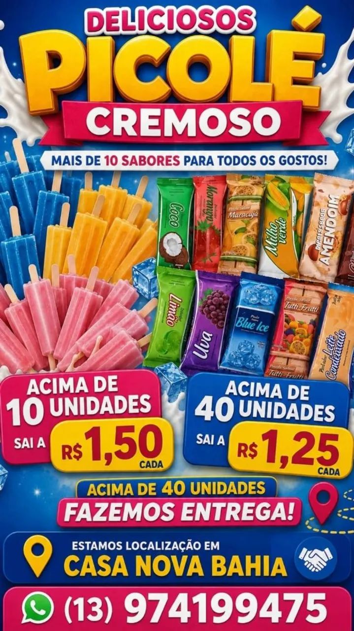 Vendas de picolé 