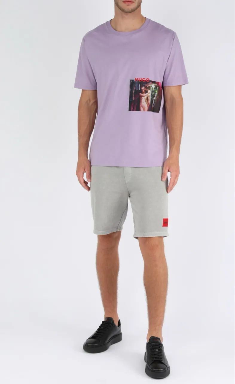 HUGO - Camiseta com estampa  - Foto 2