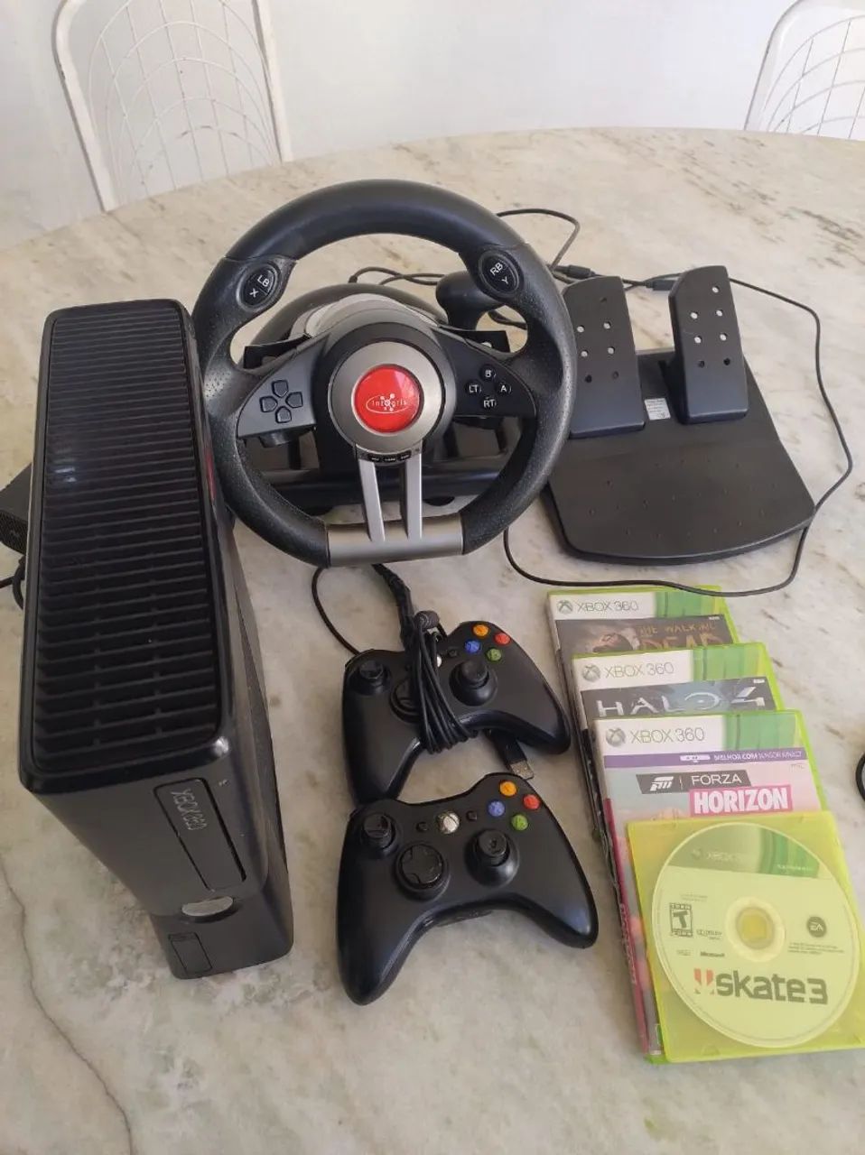 Xbox 360 com volante e HD com exploit  - Foto 4