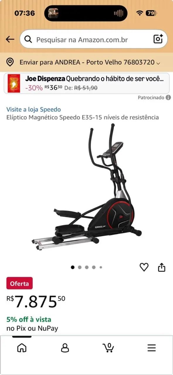 ELÍPTICO MAGNÉTICO SPEEDO E35 - Foto 5
