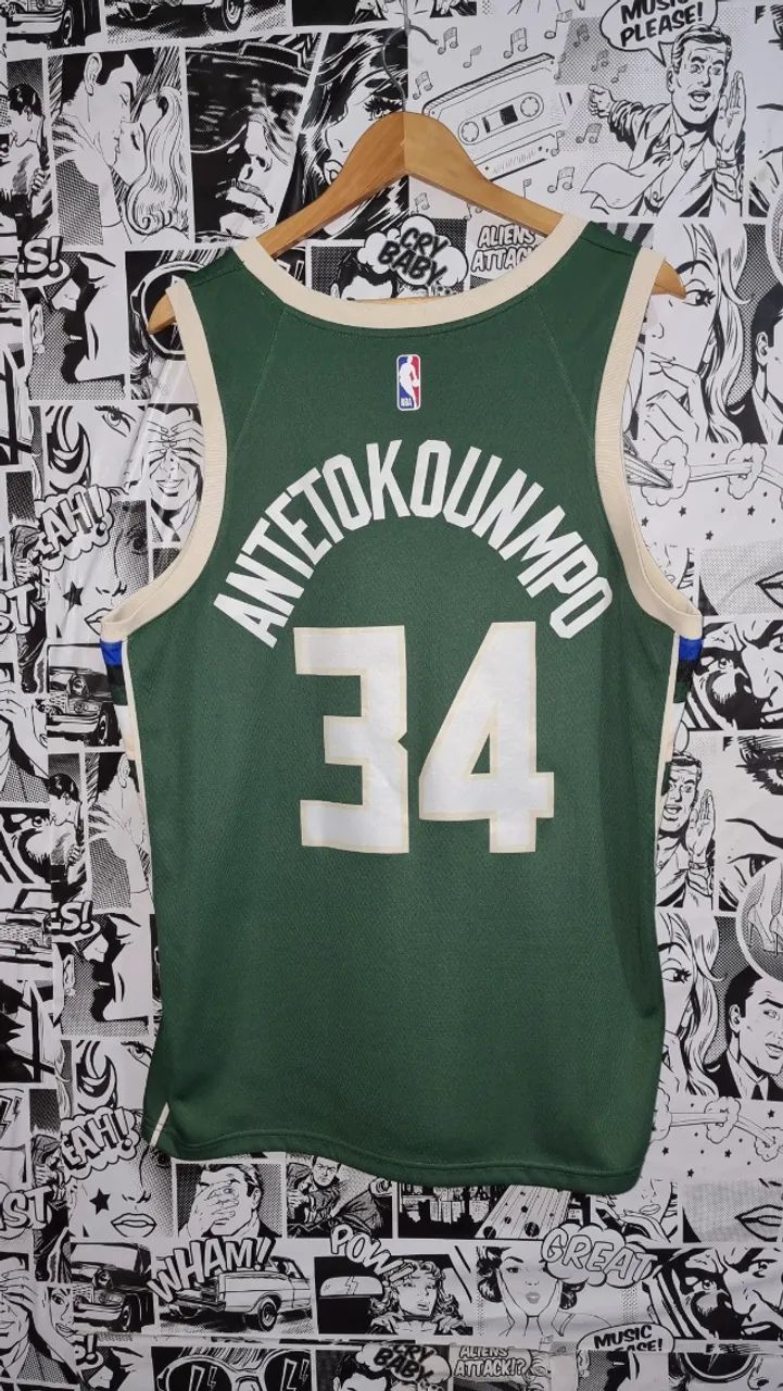 REGATA JERSEY NBA NIKE ORIGINAL, MILWAUKEE BUCKS 34, ( LEIA A DESCRIÇÃO) - Foto 5