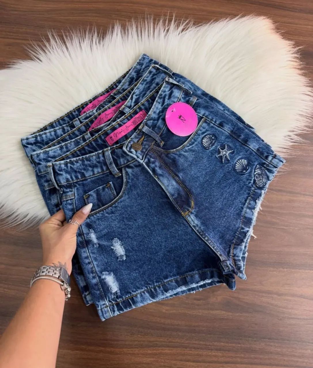 Shorts jeans bordado  - Foto 4