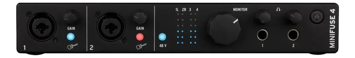 Áudio Usb E Interface Midi Arturia Minifuse 4 Black - Foto 2