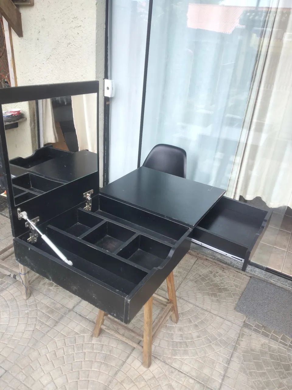 Penteadeira preta com pé preto - Foto 2
