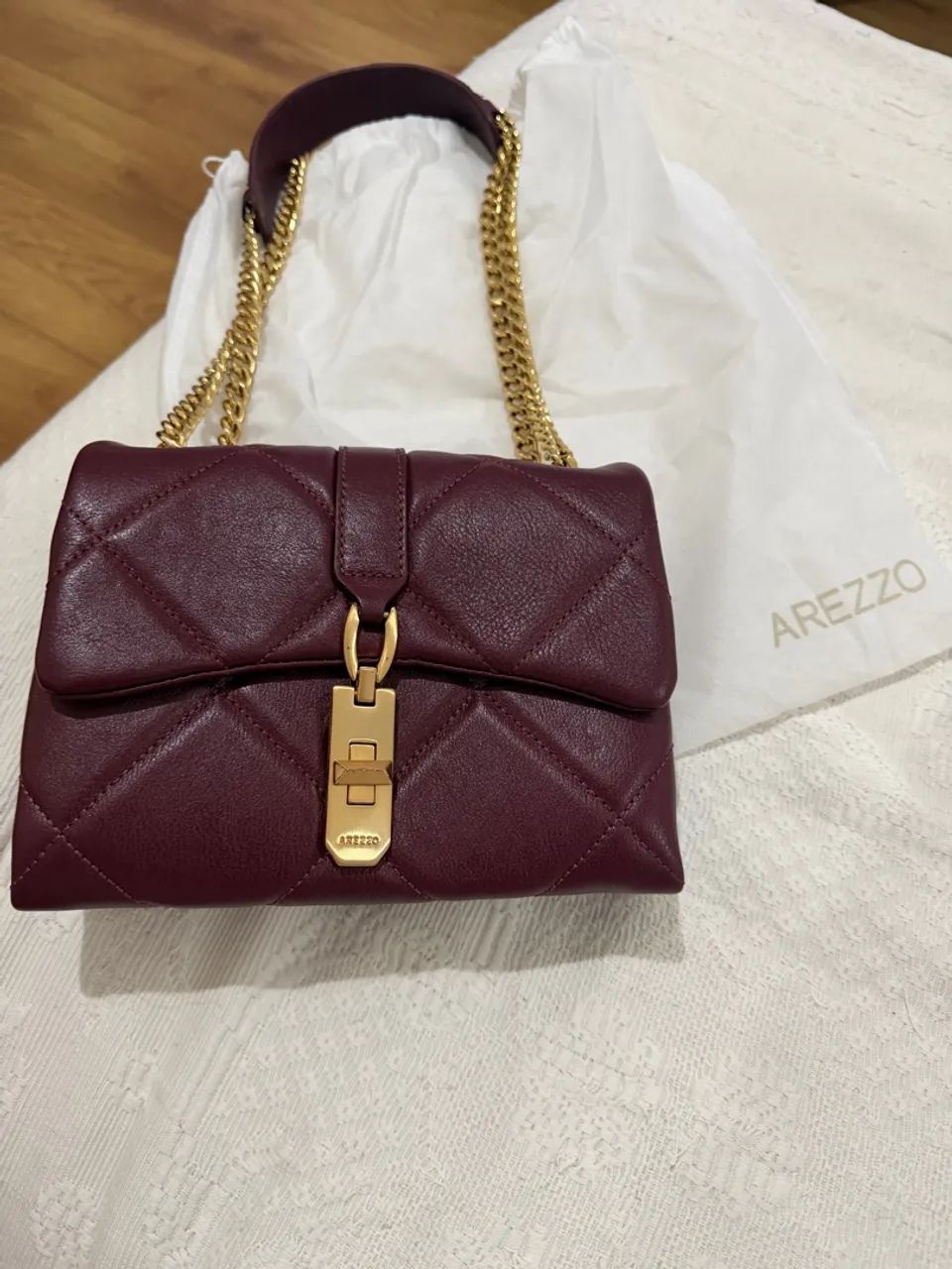 Bolsa Arezzo original couro legítimo com dustbag