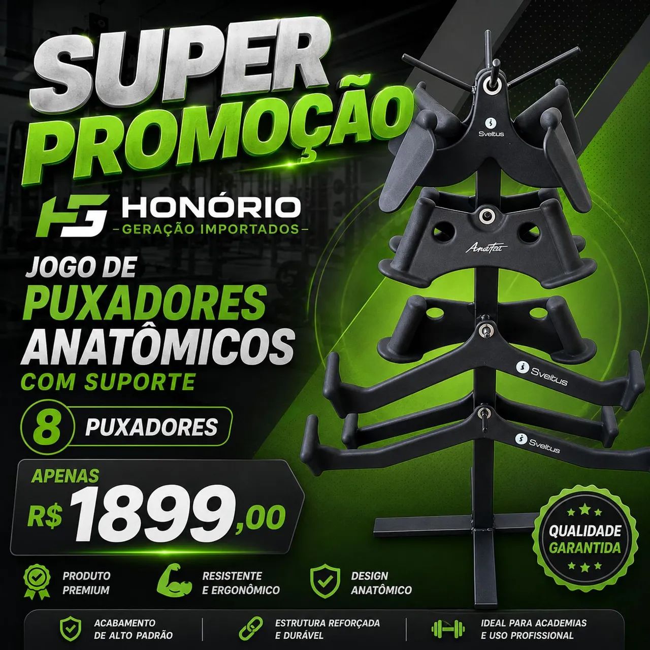 Kit puxadores anatômicos
