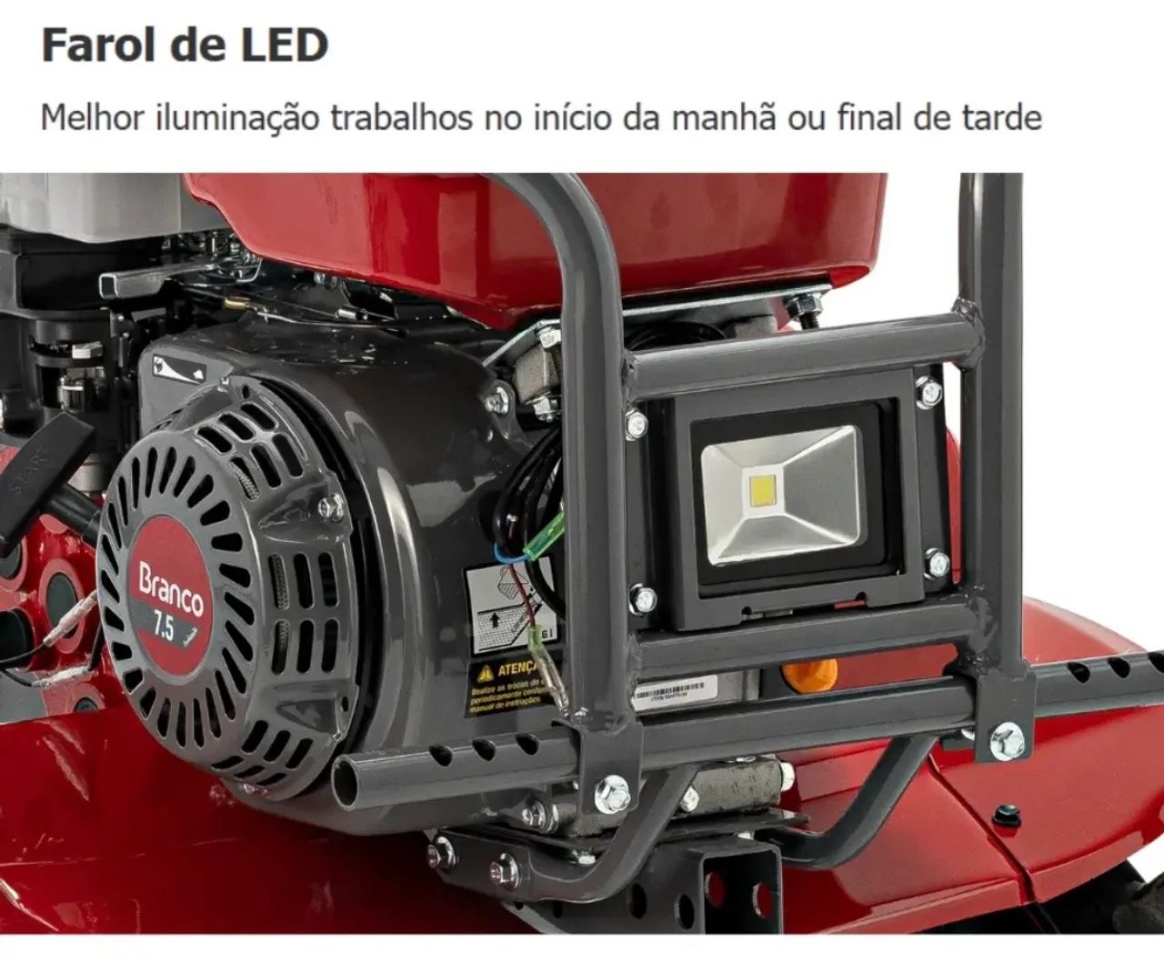 Motocultivador Tratorito Branco 7.5hp 3 Marchas - Foto 5