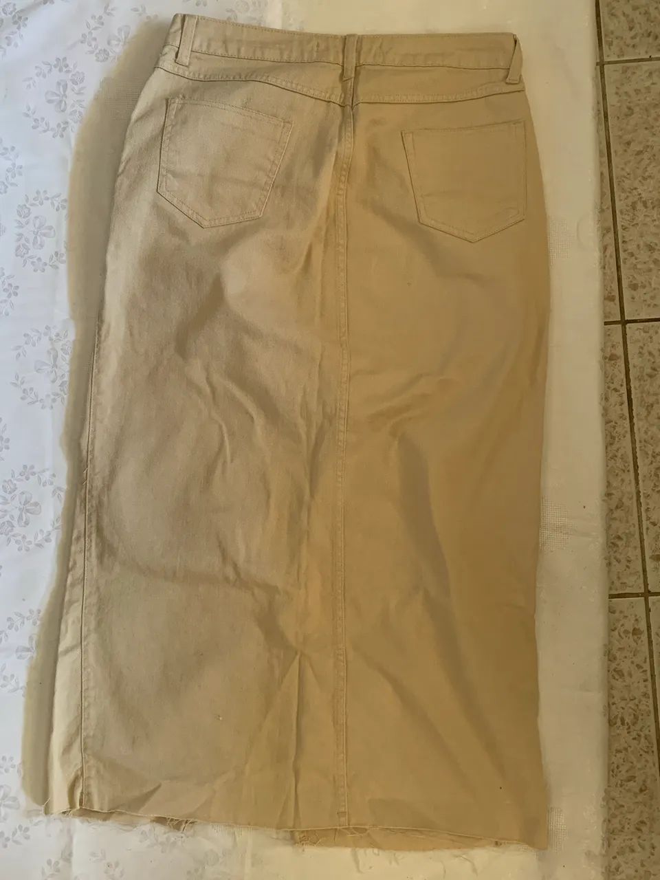 Saia Longa Feminina Bege - Nova - Foto 3