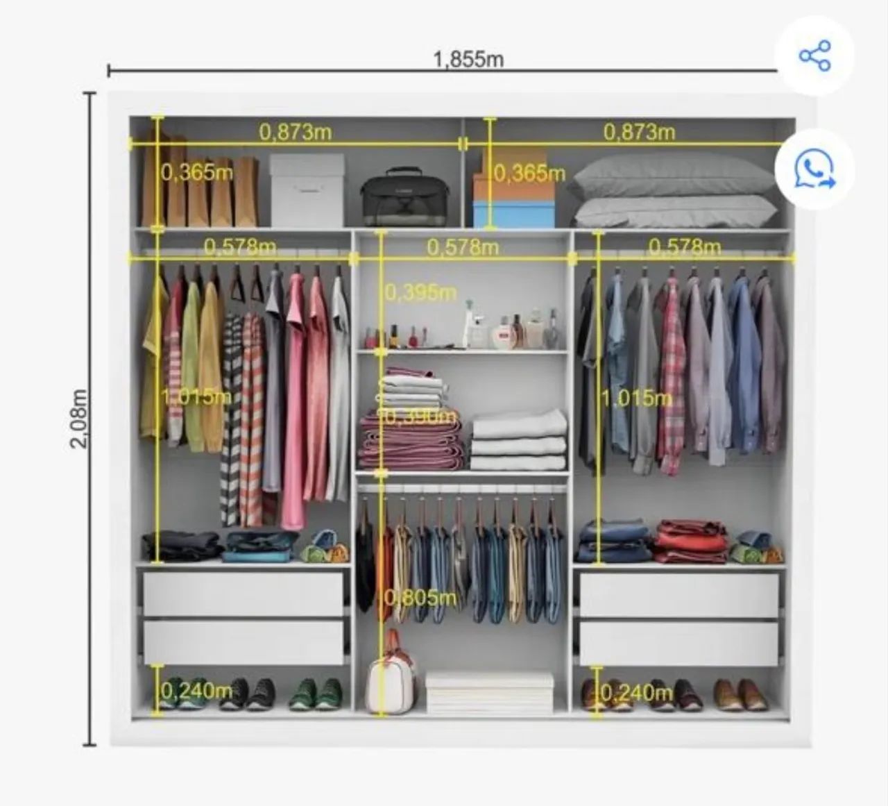 Guarda roupa 3 portas  - Foto 3