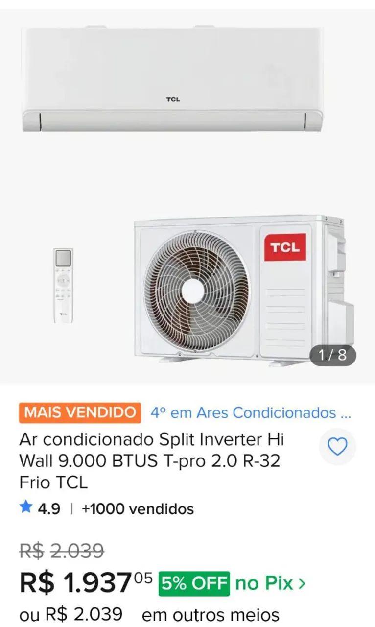 Ar condicionado TCL 9000