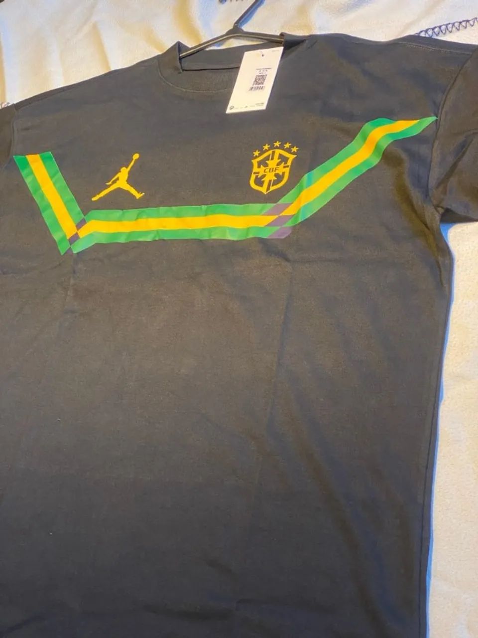camiseta jordan brasil preta g