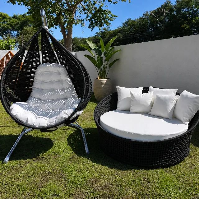 Kit chaise + balanço em corda náutica 