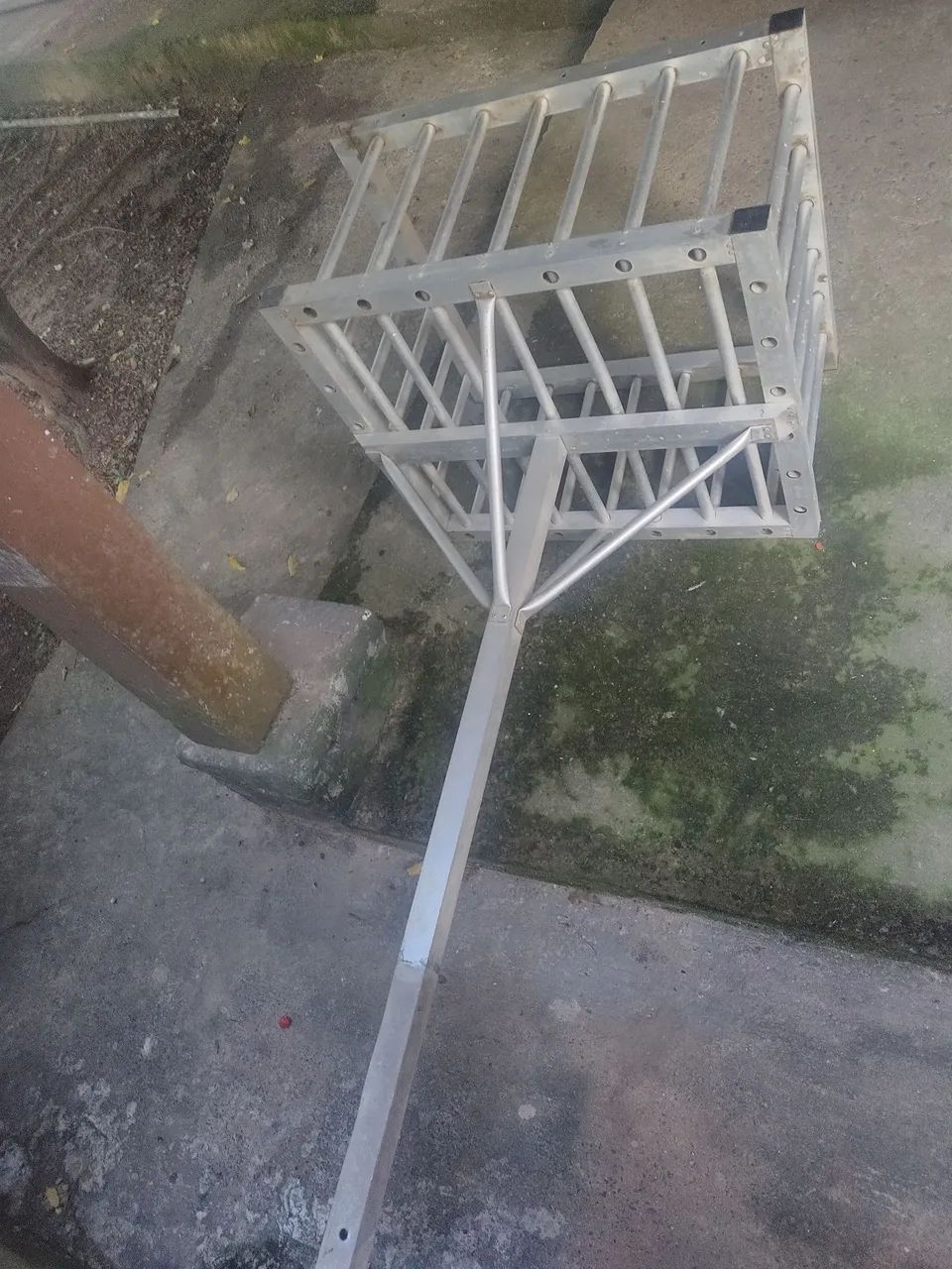 Large Aluminum Sidewalk Trash Can