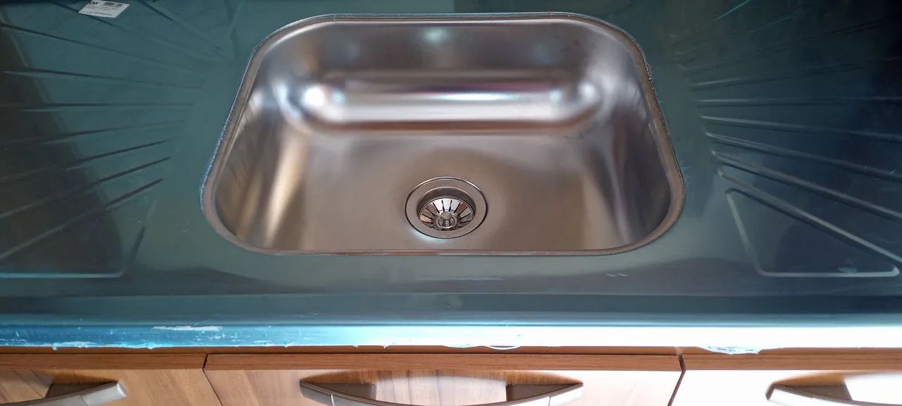 Pia armário de cozinha em aço Inox com válvula - nova / lacrada  - Foto 5