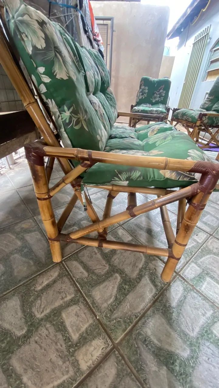 Vendo conjunto em bambu 3 pecas usadas, não entrego - Foto 3