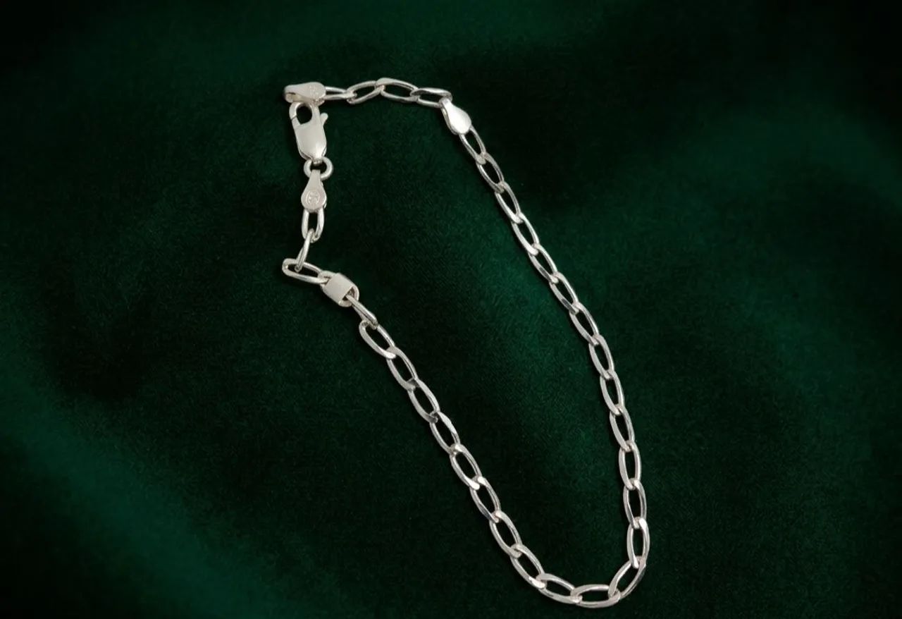 Pulseira masculina prata 925 - Foto 2