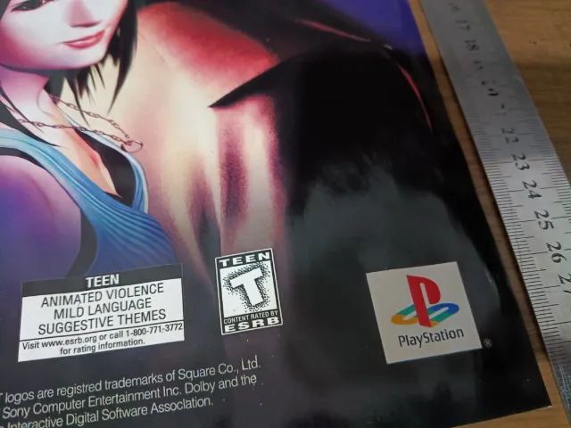 Material de divulgação Final Fantasy VIII  original da época de 1999 poster - Foto 3
