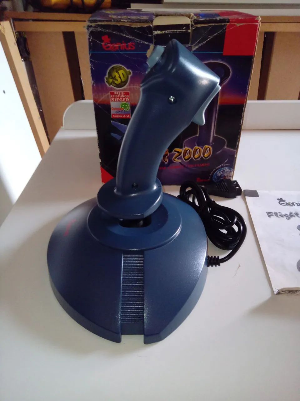 Joystick Manche Genius Flight 2000 F-22x Retrô Com Caixa e Manual - Foto 5