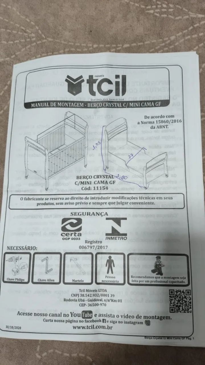 Berço que vira cama com colchão incluso  - Foto 3