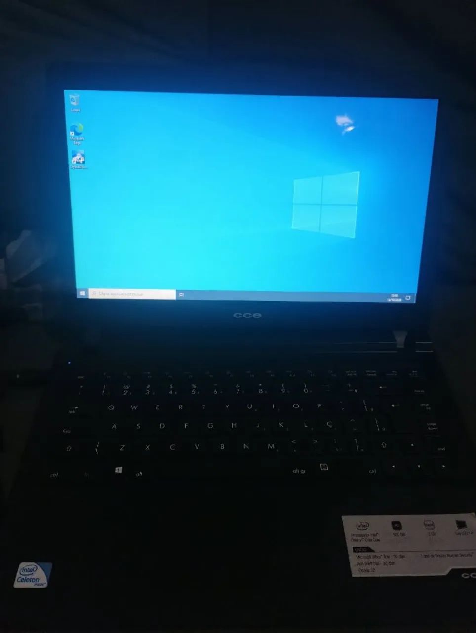 Notebook cce win u25 c detalhes leia 
