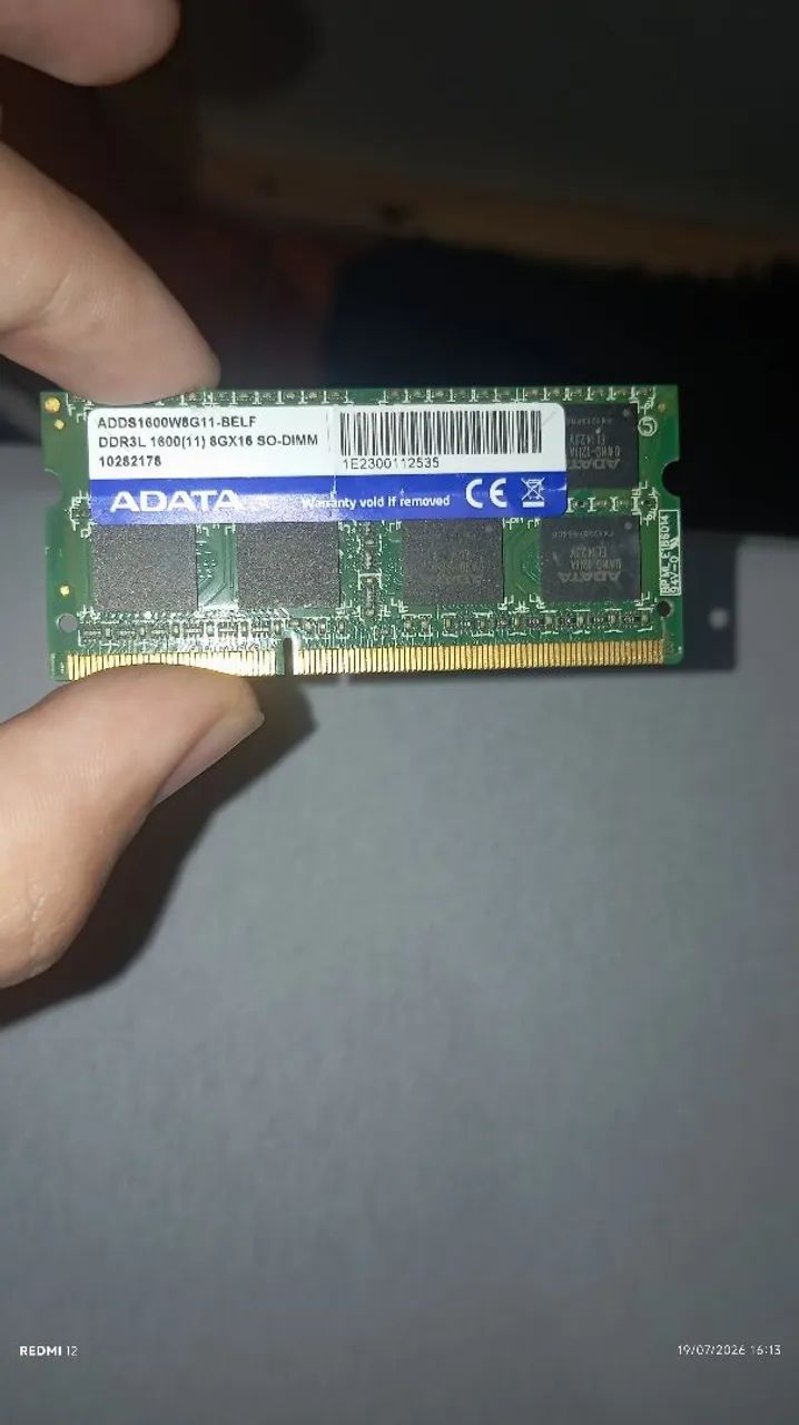 Memória 8gb 1600Mhz Adata para Notebook