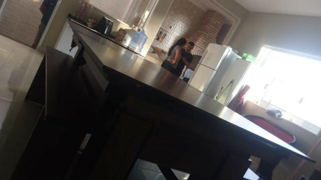 Mesa Residencial Cor Imbuia Tecido Preto Mod. PJIA9753 - Foto 3
