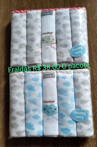 Fraldas pacote com 5 unidades todas bainhadas - Foto 2